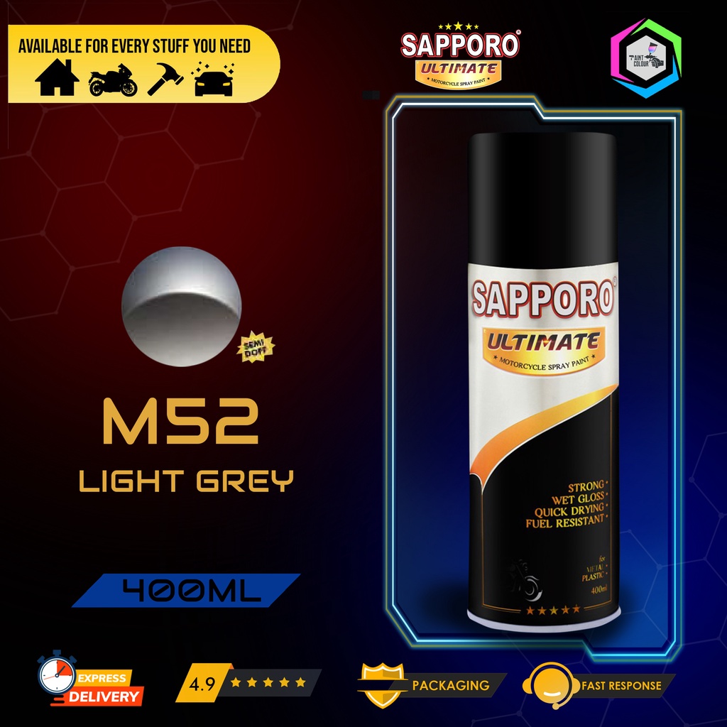 SAPPORO ULTIMATE Metallic Colour Cat Semprot M52 - Light Grey