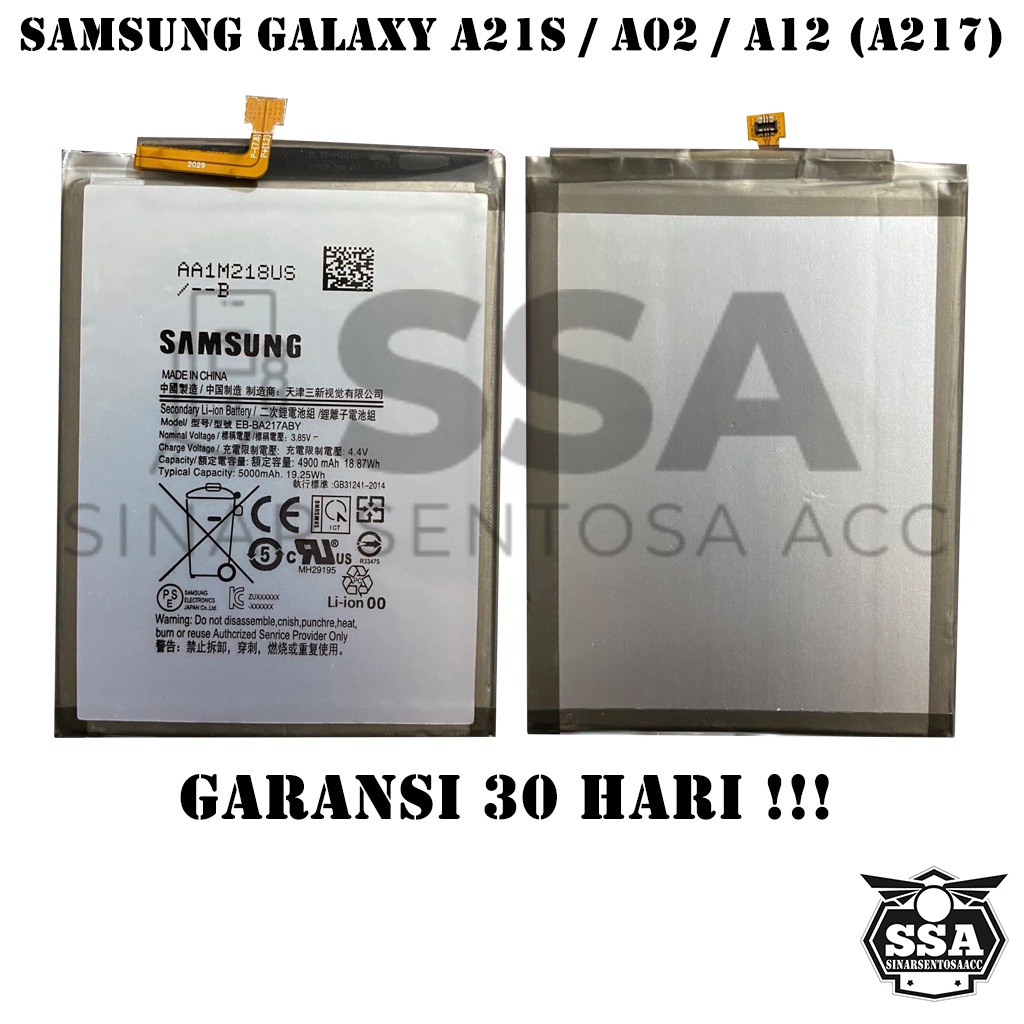 Baterai Original OEM Samsung Galaxy A21s A02 A12 A217 EB-BA217ABY BA217ABY EBBA217ABY HP Ori Battery Batrai Batre Batu Batere GARANSI AWET MURAH