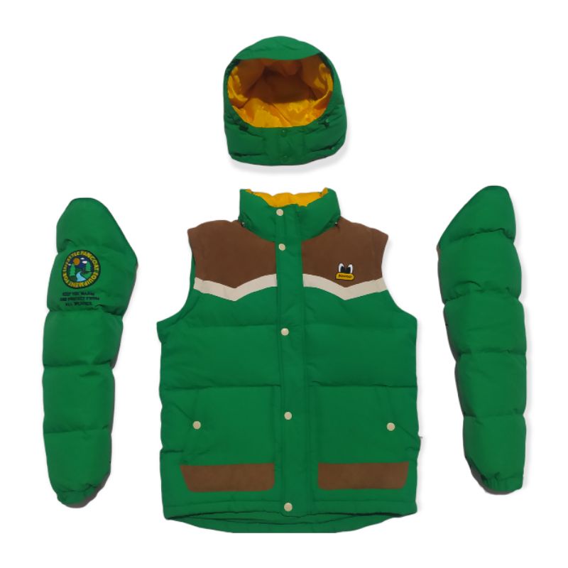 JAKET PANCOAT BULANG BISA JADI ROMPI VEST BULU ANGSA 2 IN 1 DOWN