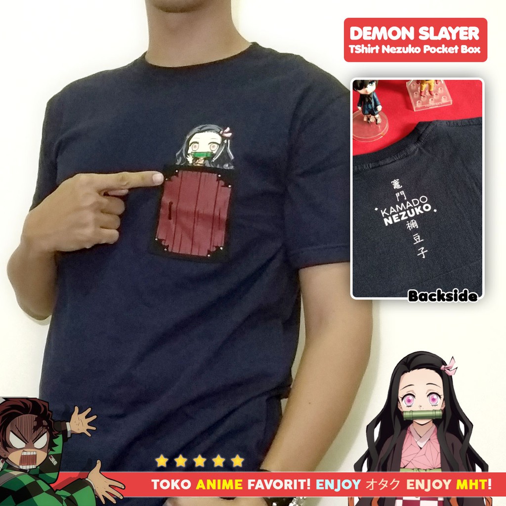 Kaos Anime Kimetsu no Yaiba Demon Slayer : Nezuko Kamado Pocket