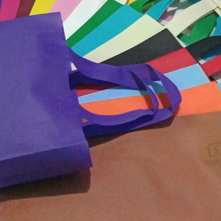

℗ isi 12pcs Tas spunbond 30x40x8 tas goodie bag tas kain polos handle lipat samping bahan tebal HARGA LUSINAN ♦