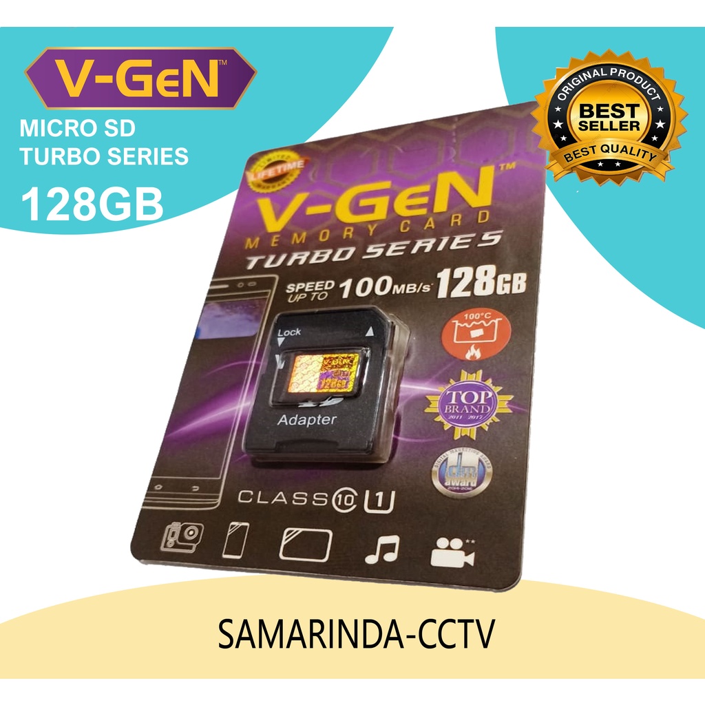 MicroSD V-GeN Turbo 128GB Class 10 Memory Card Micro SD VGEN ORIGINAL
