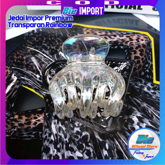 Jedai Transparan Rainbow Premium Size Besar Impor Best Seller