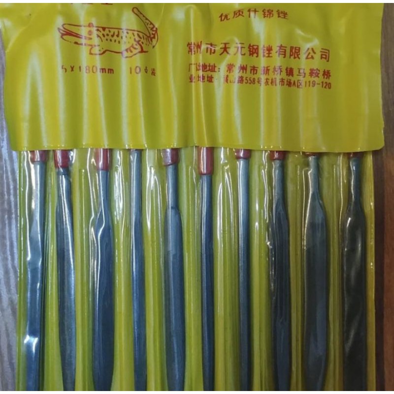 Kikir Besi File Set 10 Pcs Size 5 x 180 Mm Cap Buaya