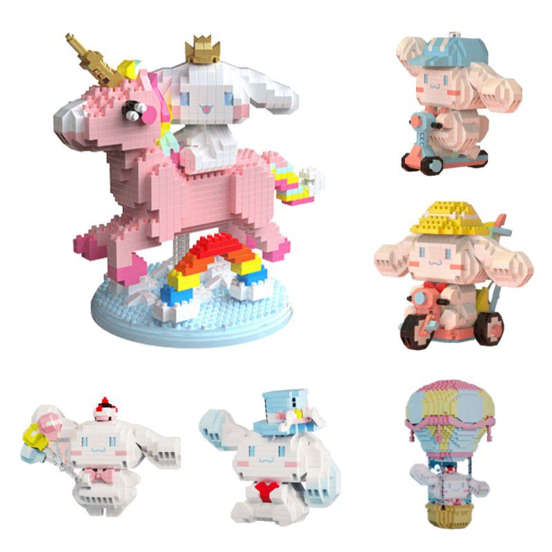 Saniro Cinnamoroll Building Blocks Toy Mini Figures Collection Ornament Kids Gift Birthday