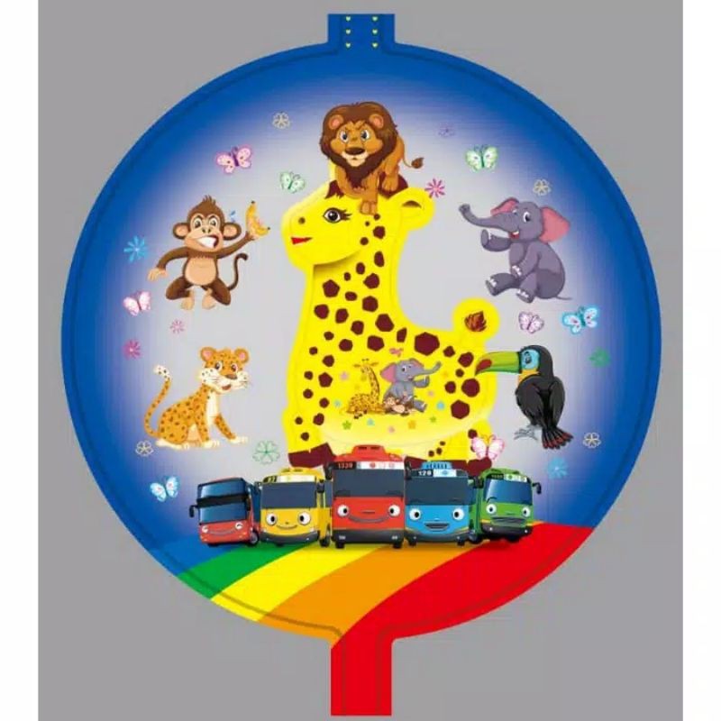 1 pack Dobel jerapah  (Balon GAS /Foil/Terbang/Karakter)