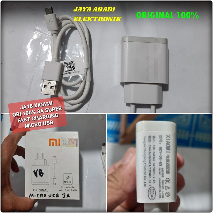 J18 XIOAMI ORIGINAL 3A MICRO USB ADAPTOR SUPER FAST CHARGING TRAVEL CHARGER FLASH CHARGE CAS CASAN MULTI J18  xioami ori 100% 3A micro usb adaptor hp cas casan super fast charging travel charger flash charge quick qualcomm adapter adaptive watt w kabel da