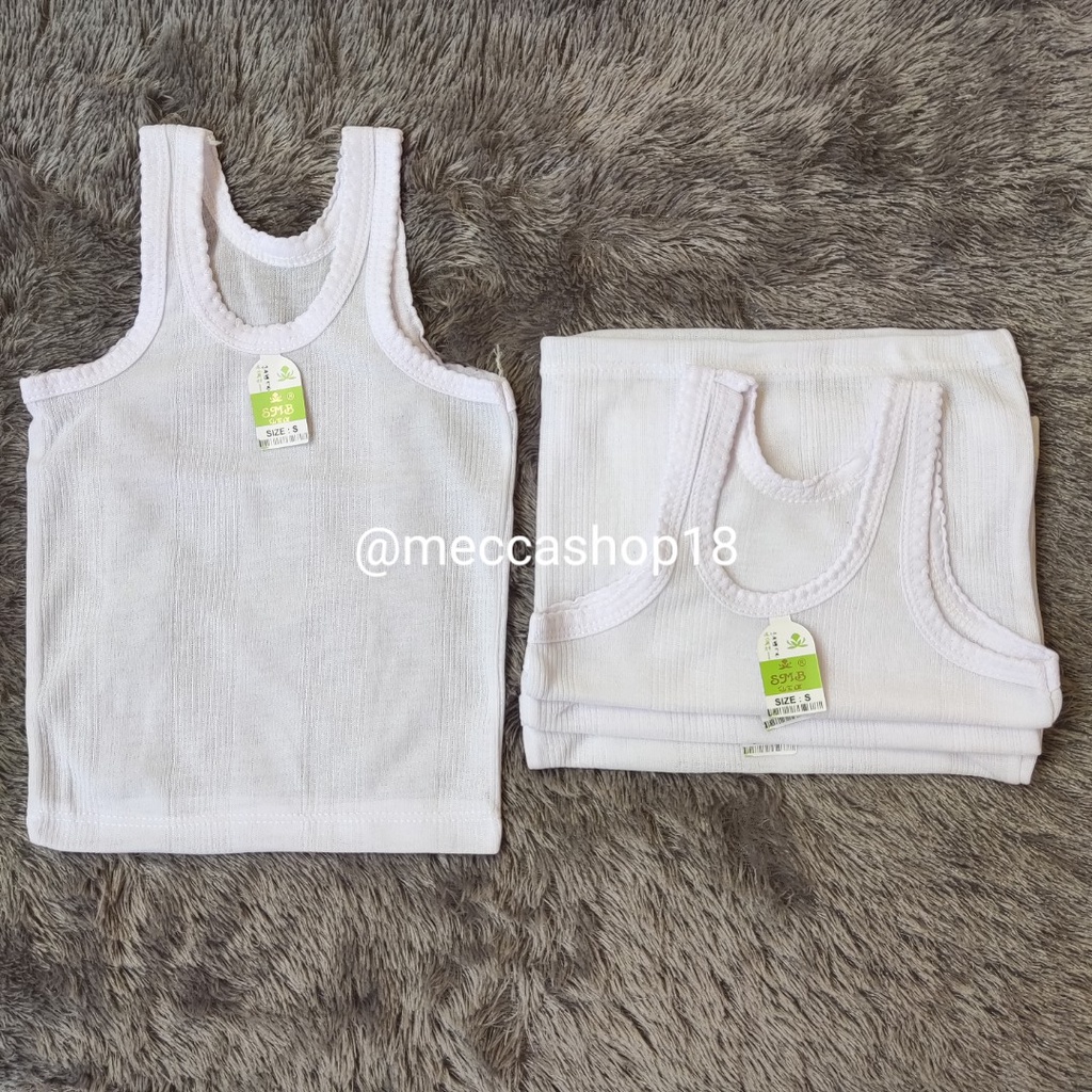 Kaos Dalam Singlet Anak Putih Cowok Cewek Murah Adem Lembut