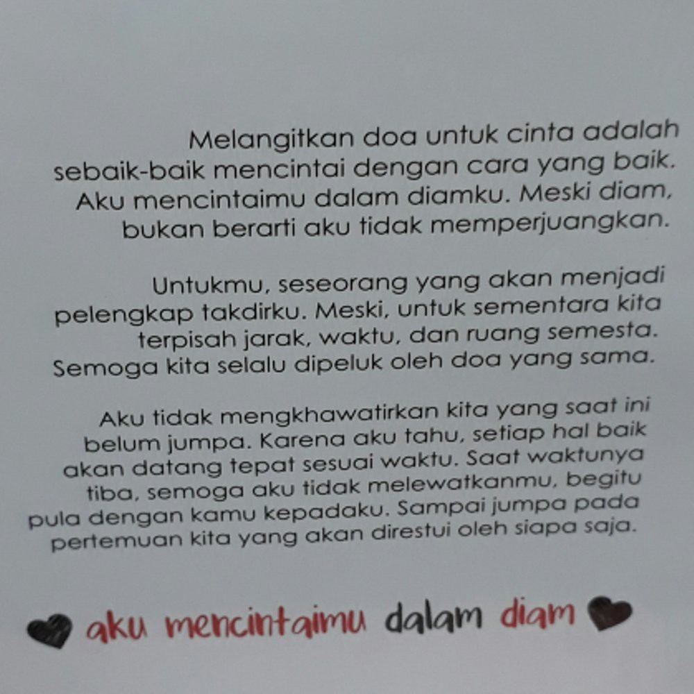 Aku Mencintaimu Dalam Diam Penakecil Transmedia Shopee Indonesia