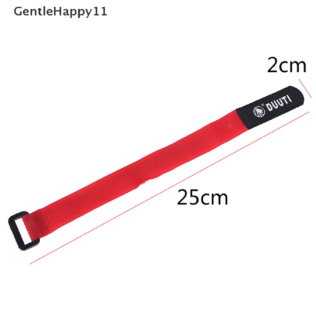 Gentlehappy 1pc Back To Back Nylon Strap 25cm Sepeda Sepeda Pompa Holder Ties Fixed Senter Bandages