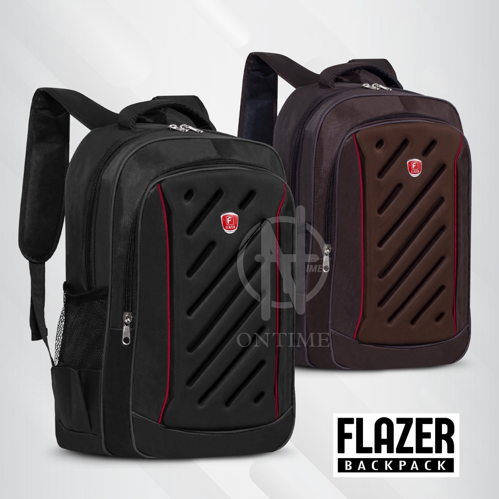 Tas Ransel Sekolah Dewasa Tas Laptop 14inch Tas Ransel Emboss Flazer Berkualitas - Goldiesbags