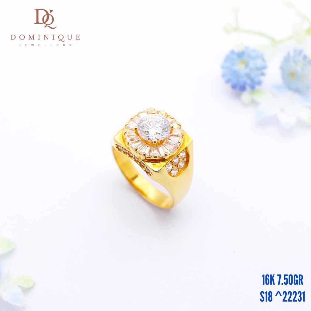 Cincin Pria Emas Dominique Jewellery 16K 22231
