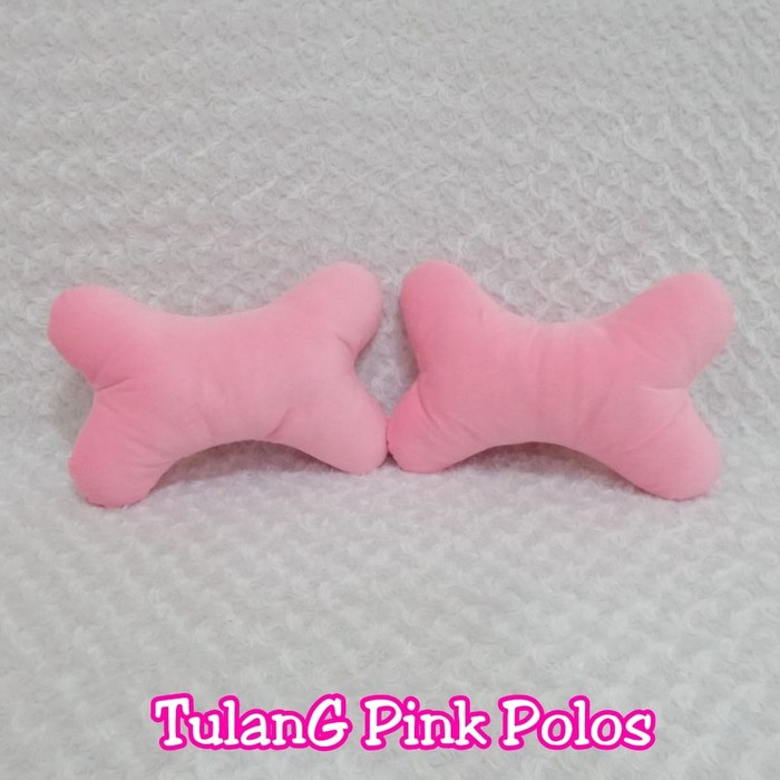 Set car bantal headrest sandaran kepala jok leher kursi mobil Pink Polos S