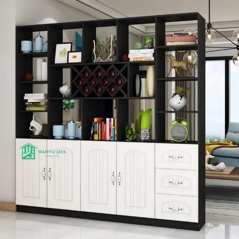 Rak Penyekat Ruangan Minimalis Duco Putih