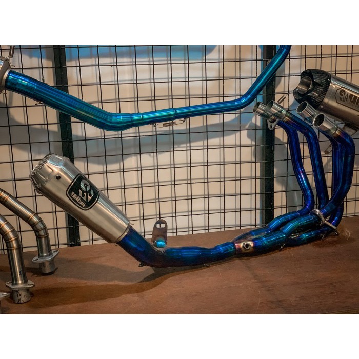 Knalpot villan pro1 zx25r 3/4 heder blue BARANG 100% ORIGINAL