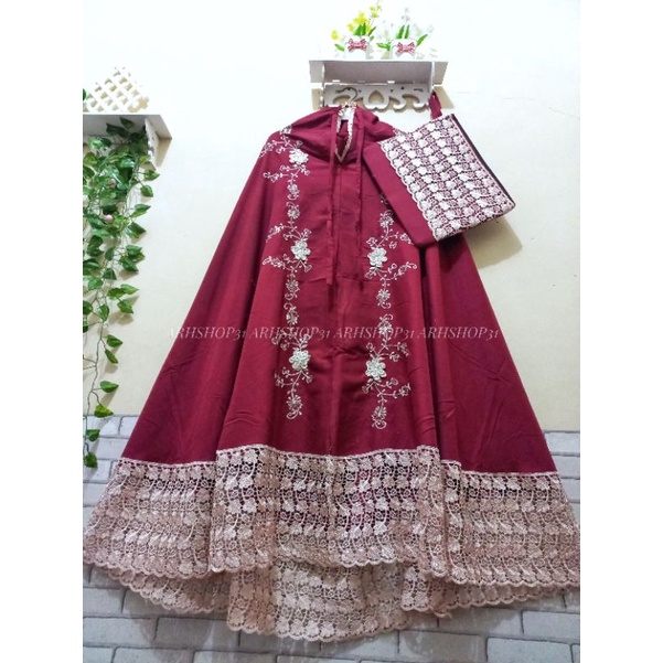 Mukena Bordir Dewasa Renda Mewah Katun Mikro Bordir Terlaris 2022