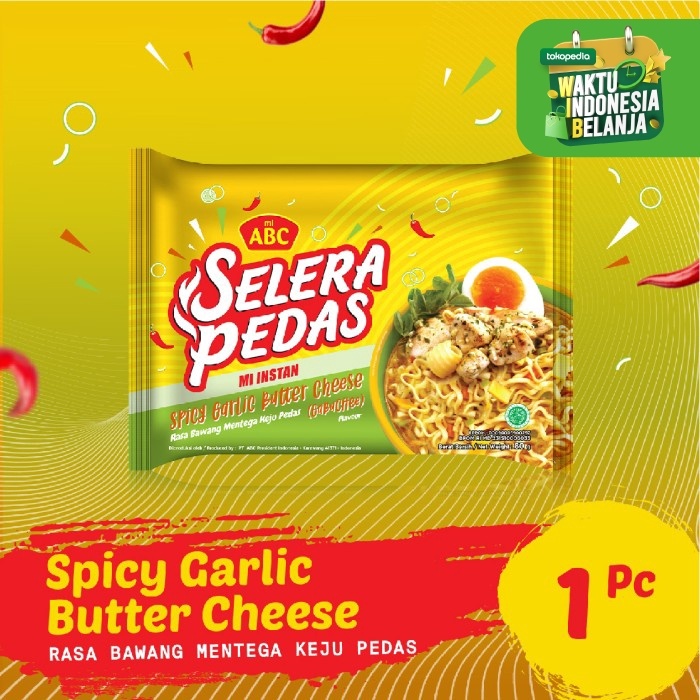 

Ss5g74gfd Abc Selera Pedas Garlic Butter Cheese 80Gr Ff04151