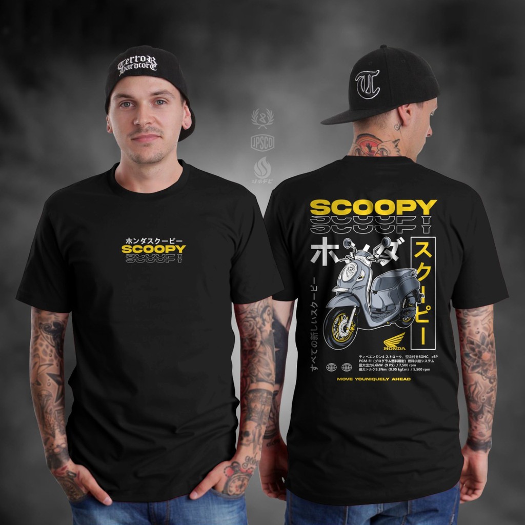 KAOS HONDA SCOOPY TRIPLE BAJU MOTOR SCOOPY ALL NEW