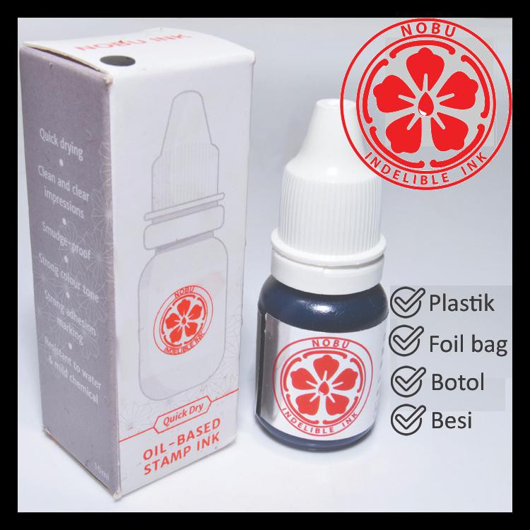 

Hot Product Nobu Ink - Tinta Stempel Permanen | Plastik | Besi - Hitam Terjamin