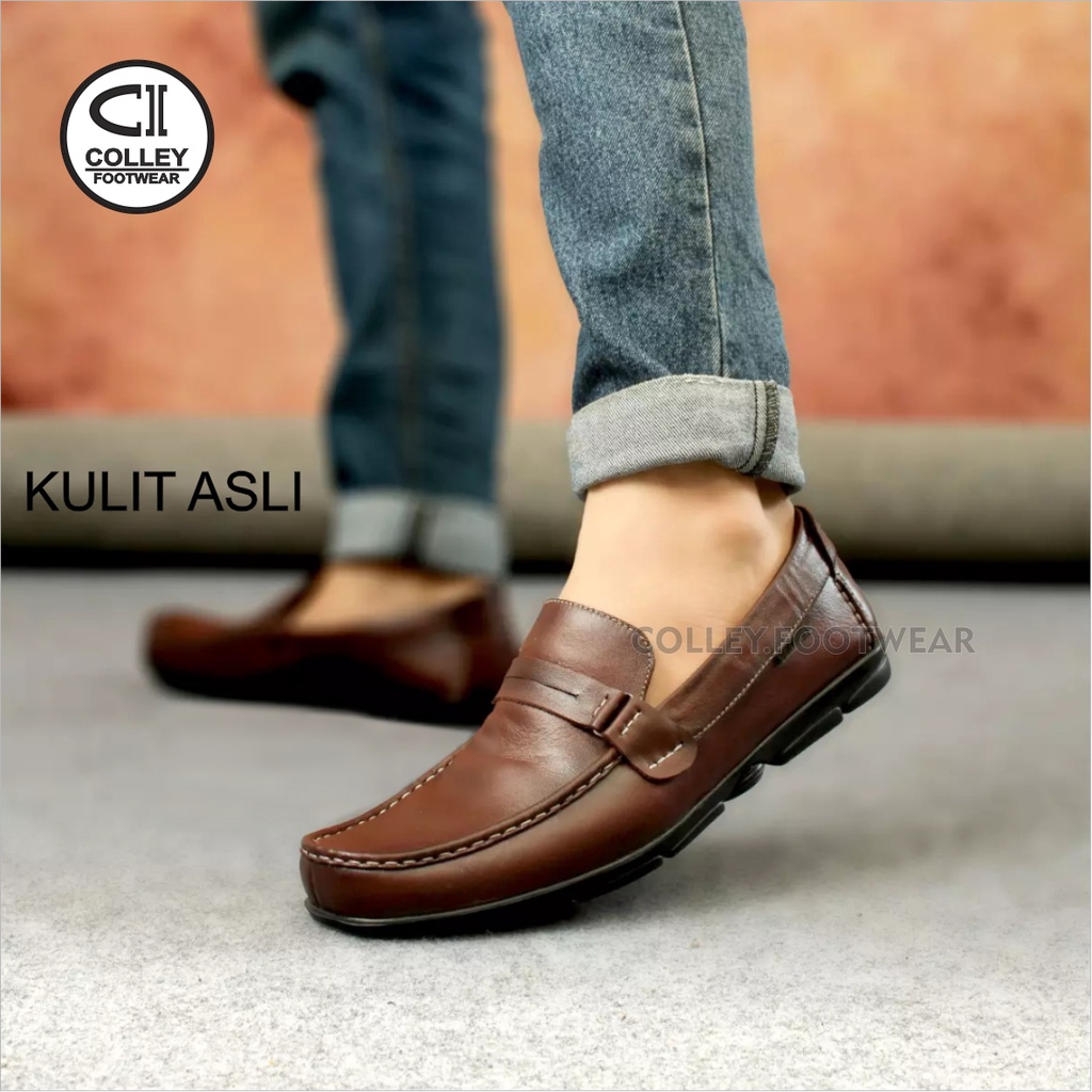 COD - SEPATU KULIT ASLI PANSUS PRIA 100% LEATHER - PANTOFEL - CLY-DSI-042