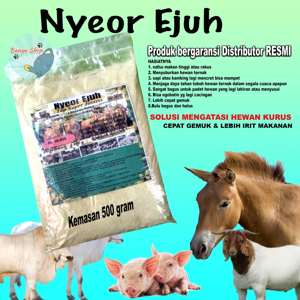 NYEOR SAPI 500GRM nyeor ejuh jamu alami untuk sapi dan kambing kuran gizi kurang gemuk ini dia udah terbukti hasiatnya dan bener bener ampuh banget