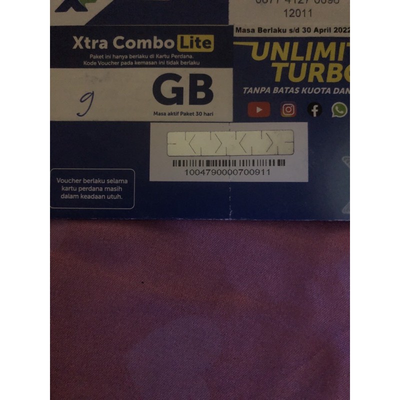 kartu xl 9gb