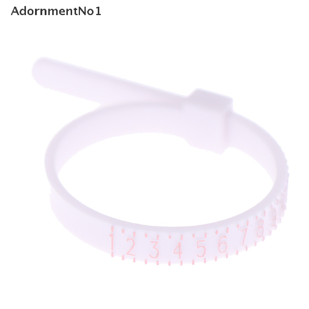 (AdornmentNo1) Alat Pengukur Cincin Bahan Plastik Ukuran US