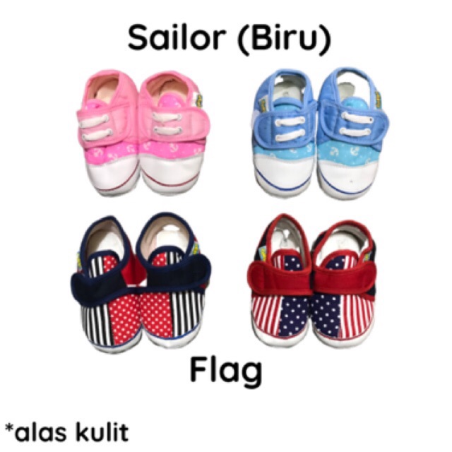 Sepatu Bayi Prewalker Motif Laki-Laki