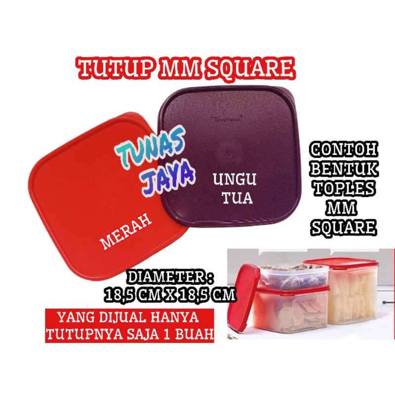 (1 BUAH) TUTUP MM MODULAR MATES  SQUARE SEAL TUPPERWARE
