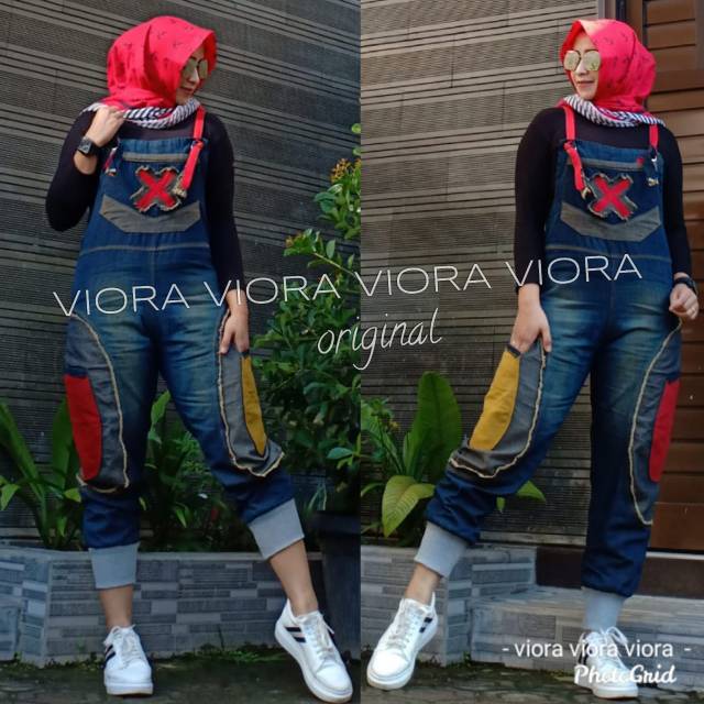 JUMPSUIT CELANA LEVIS ORIGINAL KARINA BAJU KODOK PAKAIAN WANITA