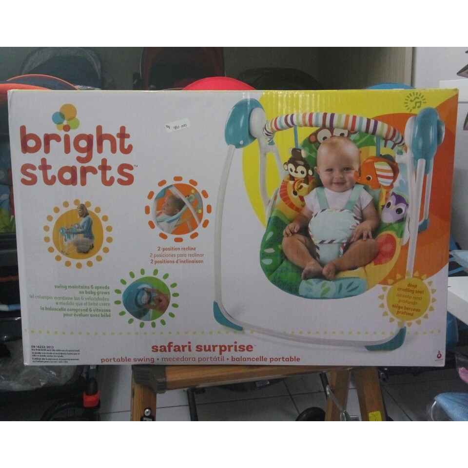 Bright starts portable swing safari.buttery.blossomy