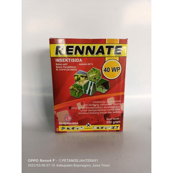 RENNATE 40WP 200gram ( METOMIL 40% ) ( METROMIL DUMIL )