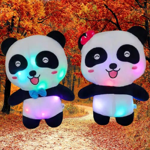 BONEKA 35cm PANDA BABYBUS NYALA LAMPU LED GLOW KIKI BOYS MIU MIU GIRL BABY BUS