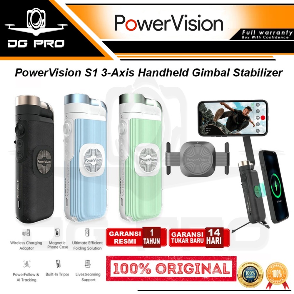 PowerVision S1 3 Axis Handheld Gimbal Stabilizer HP Power Vision S 1 -