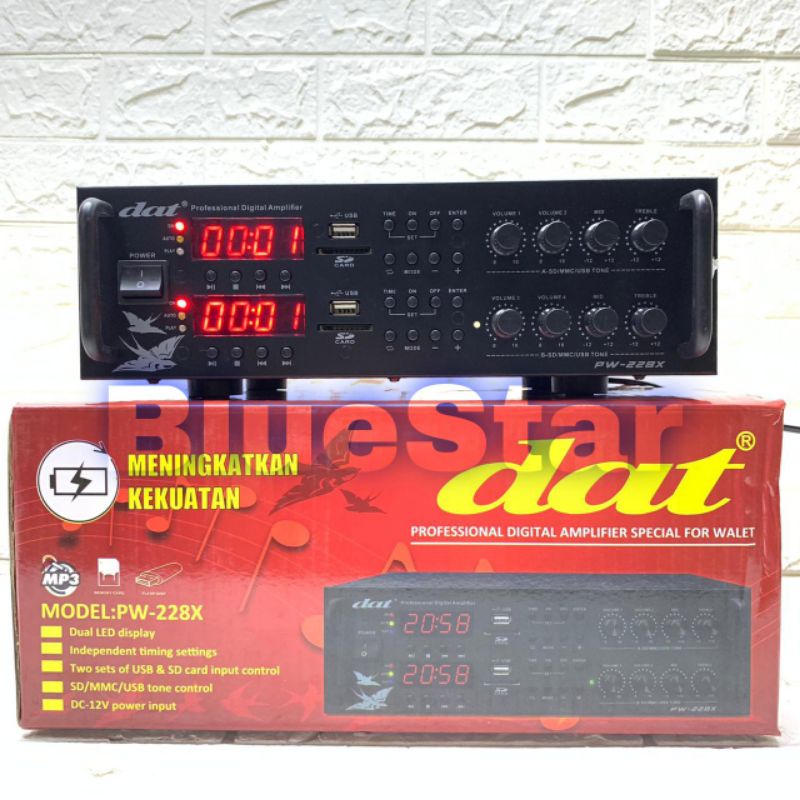 Amplifier Walet Dat PW 228X Original Timer Digital Charger Aki - Mesin Panggil Walet