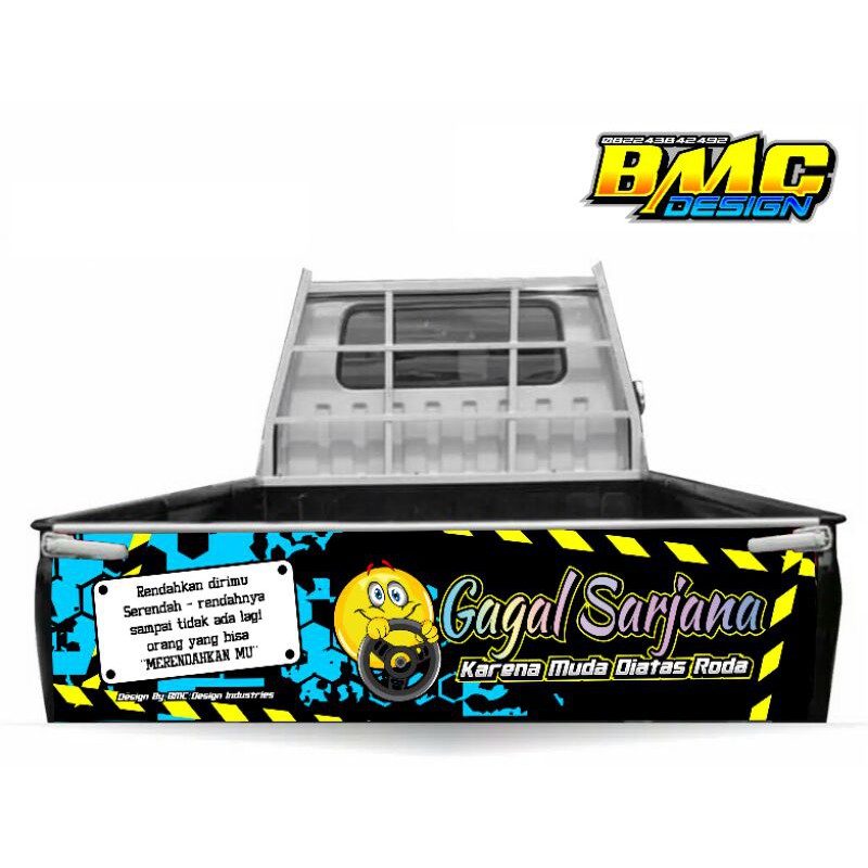 stiker pintu belakang L300 / granmax /pick up hologram