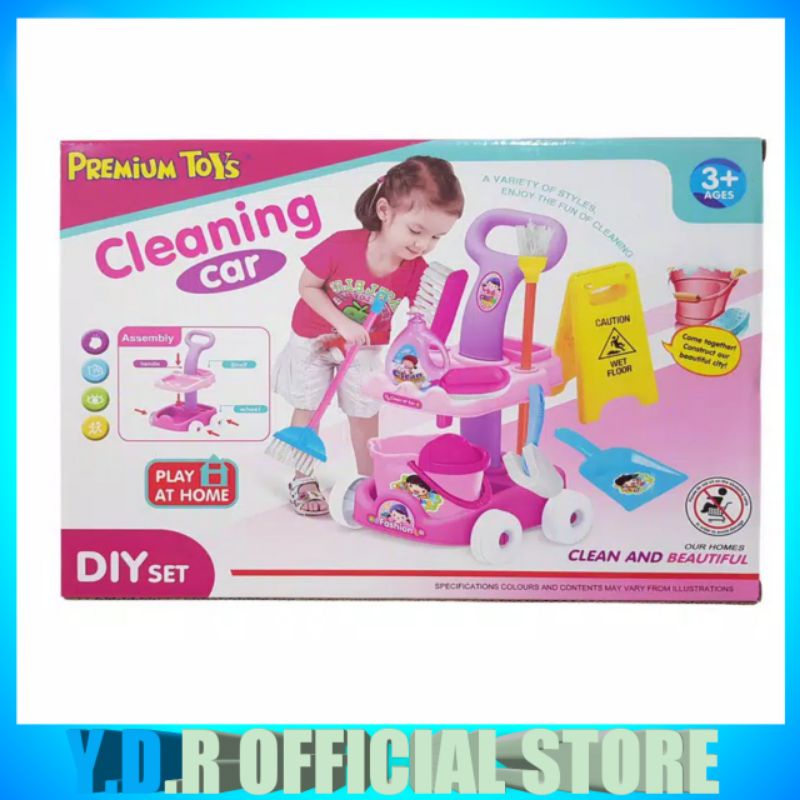 MAINAN ANAK CLEANING SET DUS MAINAN CLEANING CAR SAPU SAPUAN LITTLE HELPER 666-86 PROMO TERMURAH COD-3