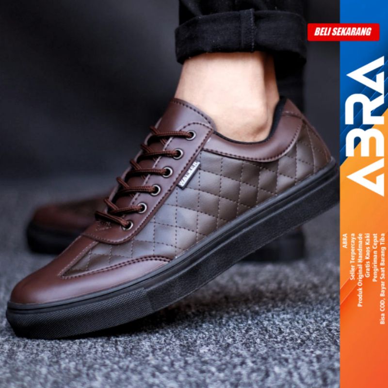 Sepatu Casual Pria Sneakers Ori Pria Kulit ABRA