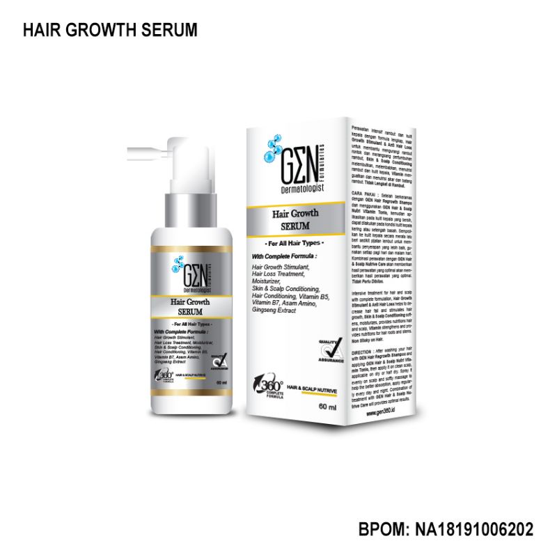 Jual Hair Growth Serum 60ml Gen360 Original Shopee Indonesia