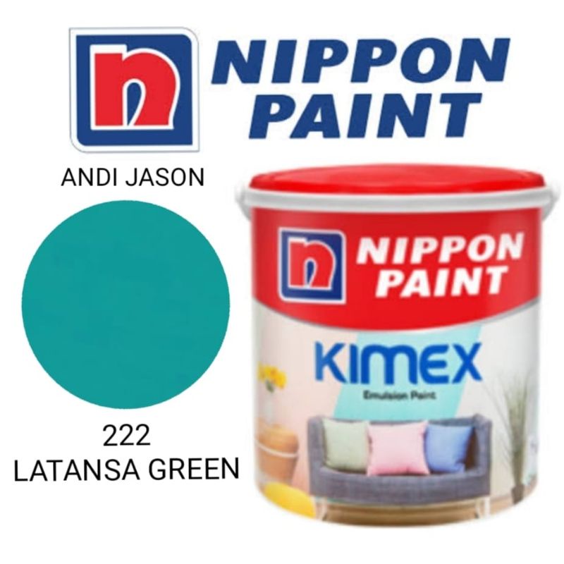 CAT TEMBOK KIMEX NIPPON PAINT 4.5KG / GALON / CAT DINDING/ CAT AIR NO 222 LATANSA GREEN
