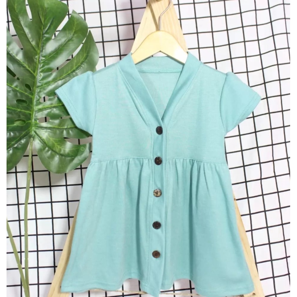 NIA-Dress Bayi Perempuan Warna Polos - Dress Baby Nia Rample