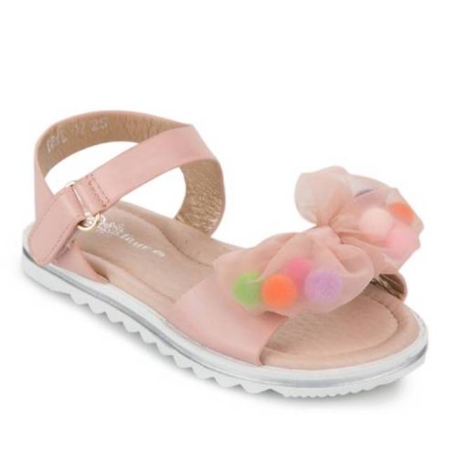 Little M Sandals Details Pom-pom Ribbon