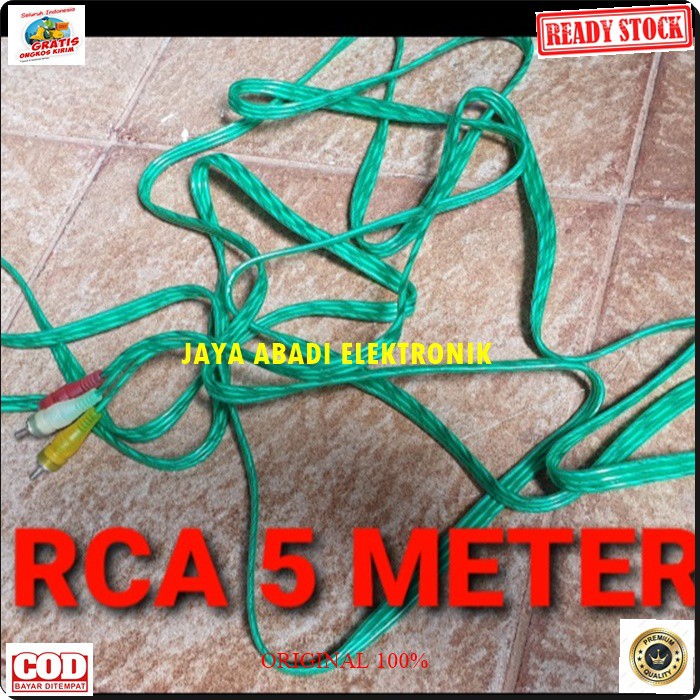 G487 ORIGINAL KABEL RCA 5 METER ORI AUDIO VIDEO RCA 5 METER sound suara tv dvd stereo jek jack sambungan elektronik elektrik monitor speaker spk musik DLL multi fungsi universal G487  Panjang kurang lebih 4.5 METER KABEL RCA AUDIO VIDEO 3 - 3 kuning merah