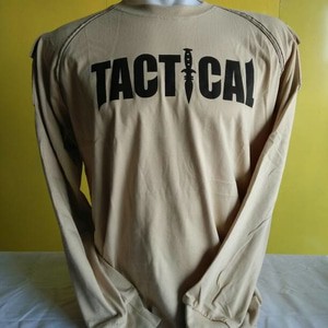 Kaos Tactical Panjang Krem Milo Katun Combed 20S