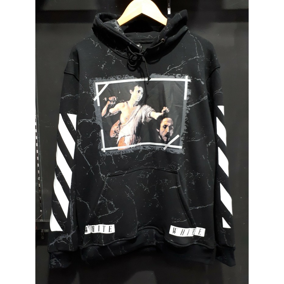 off white marble hoodie