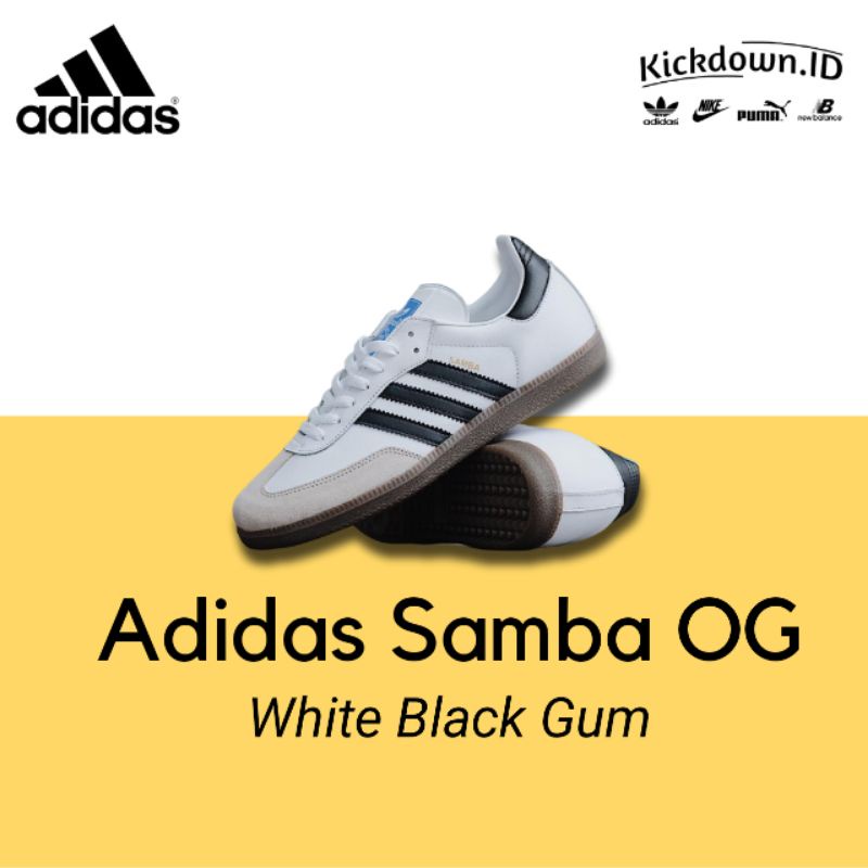 Adidas Samba OG White Black Gum Original BNWB BNIB / Sepatu Casual Pria Premium Original