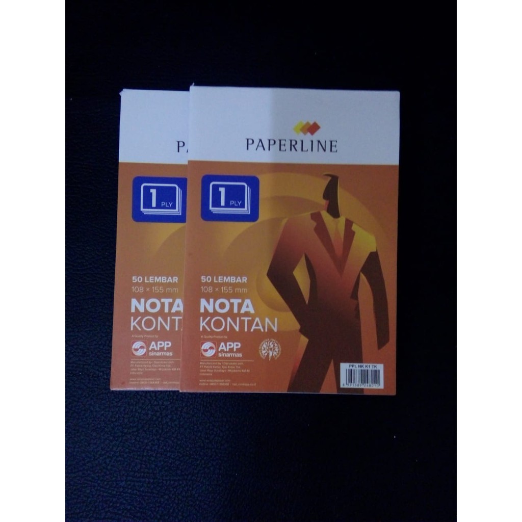 

Nota Kontan Paperline Kecil K1 1PLY 1Rangkap 50Lembar Ukuran:108x155mm