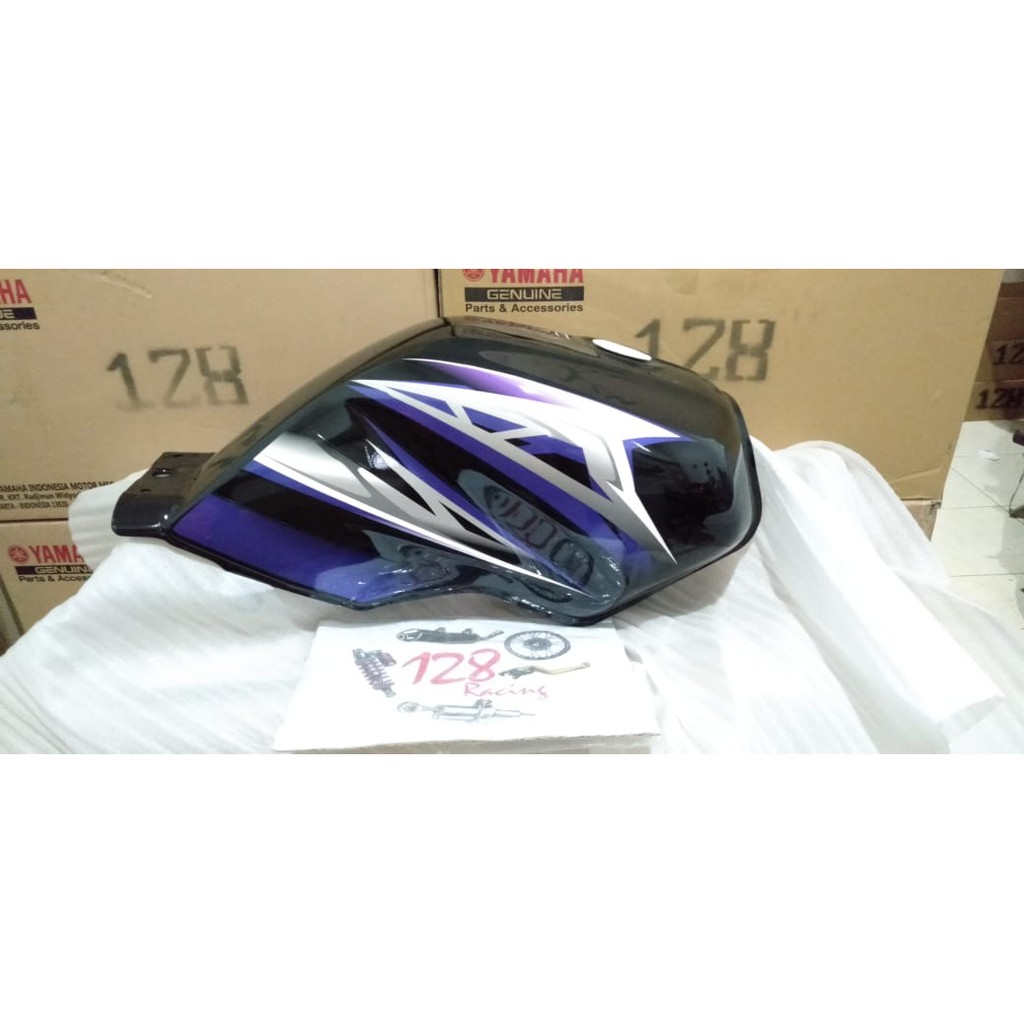Tangki Striping Fuel Tank NOS Yamaha Scorpio Z Tahun 2008 Warna Hitam Ungu Original Yamaha 5BP