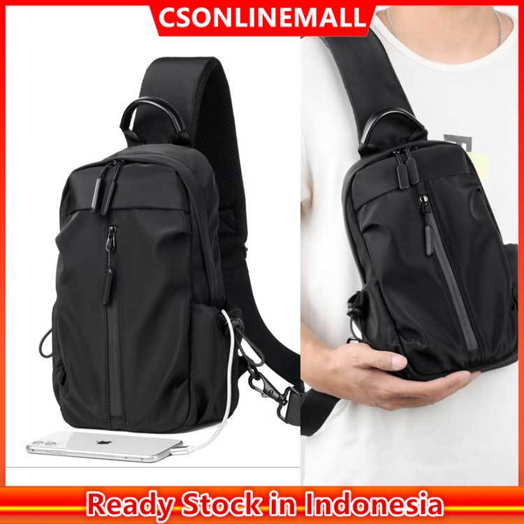 CSONLINEMALL Tas Dada Selempang Casual Anti Air  Gores Untuk Pria