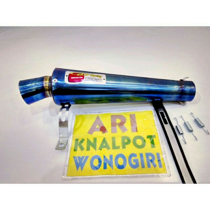 silencer knalpot racing CLD bluemoon Vixion Fu MX silencer knalpot saja